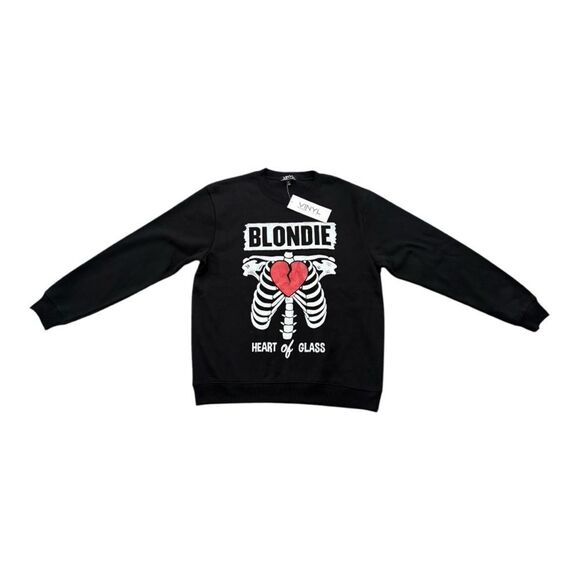 Vinyl Icons Blondie Heart of Glass Black Sweatshirt Women’s Size Medium - Picture 1 of 6